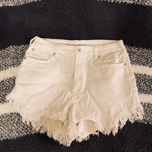 White Denim Shorts
